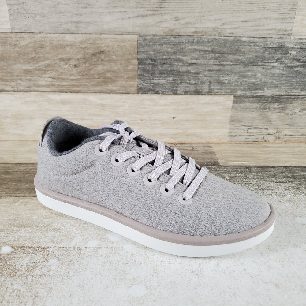 Allbirds Wool Pipers Womens Shoes Sz 7 W Light Gray Silver Lace-Up Sneakers
